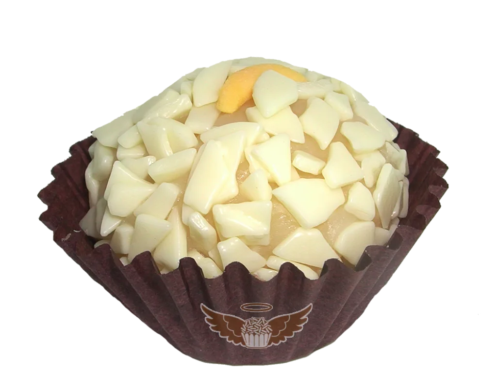 Brigadeiro de banana com chocolate branco