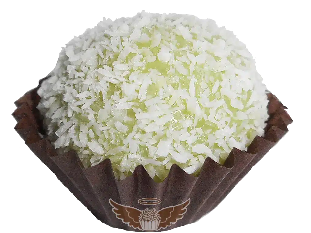 Brigadeiro de pistácio e coco natural
