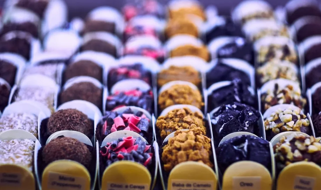 brigadeiros vitrine